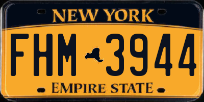 NY license plate FHM3944