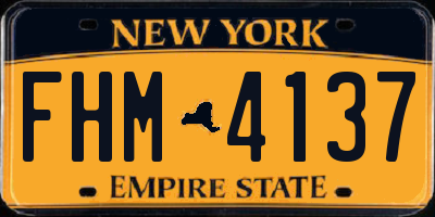 NY license plate FHM4137