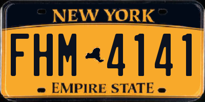NY license plate FHM4141