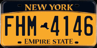 NY license plate FHM4146