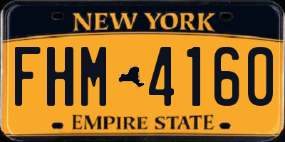 NY license plate FHM4160