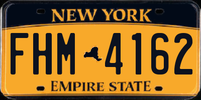 NY license plate FHM4162
