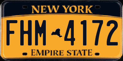 NY license plate FHM4172