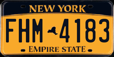 NY license plate FHM4183