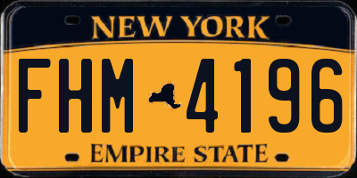 NY license plate FHM4196