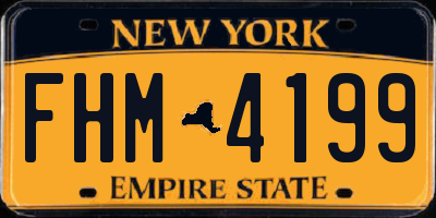 NY license plate FHM4199