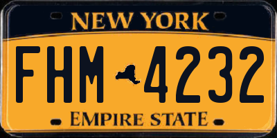 NY license plate FHM4232