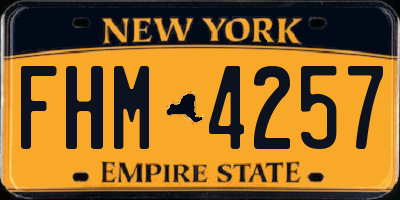 NY license plate FHM4257