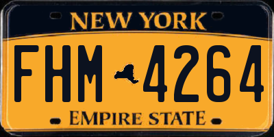 NY license plate FHM4264