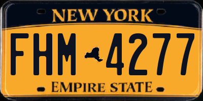 NY license plate FHM4277