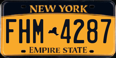 NY license plate FHM4287