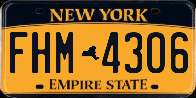 NY license plate FHM4306