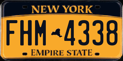 NY license plate FHM4338