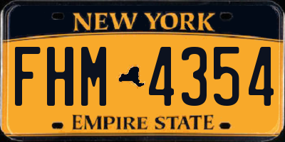 NY license plate FHM4354