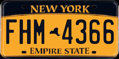 NY license plate FHM4366