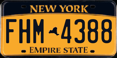 NY license plate FHM4388