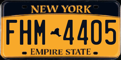 NY license plate FHM4405