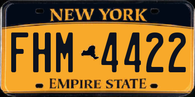 NY license plate FHM4422