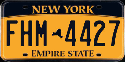 NY license plate FHM4427