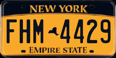 NY license plate FHM4429