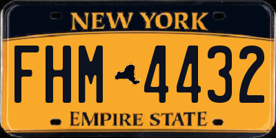 NY license plate FHM4432
