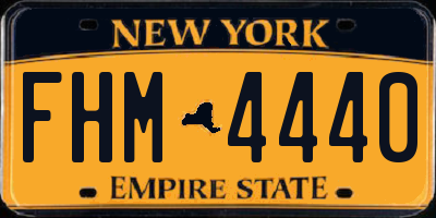 NY license plate FHM4440
