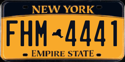 NY license plate FHM4441