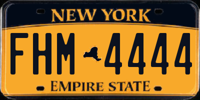 NY license plate FHM4444
