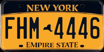 NY license plate FHM4446