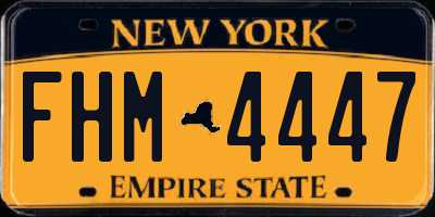 NY license plate FHM4447