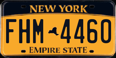 NY license plate FHM4460