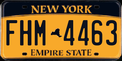 NY license plate FHM4463