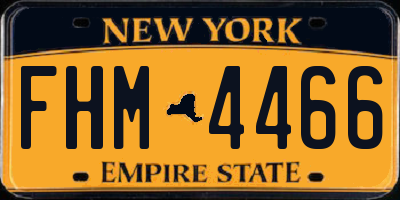 NY license plate FHM4466