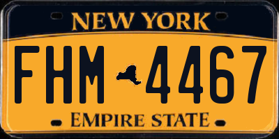 NY license plate FHM4467