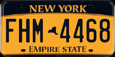 NY license plate FHM4468