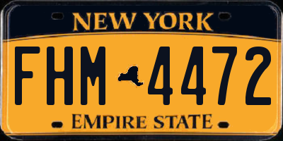 NY license plate FHM4472