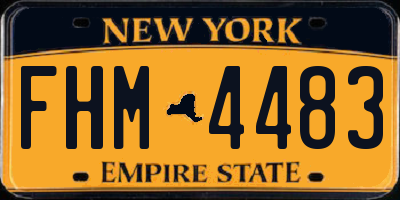 NY license plate FHM4483