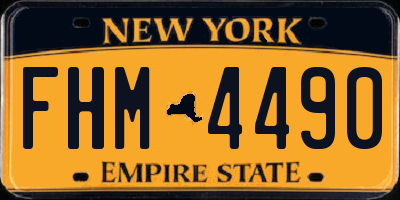 NY license plate FHM4490