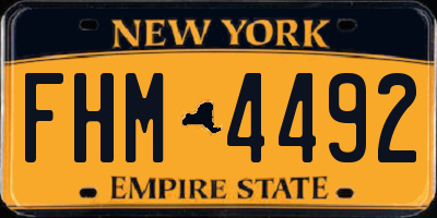 NY license plate FHM4492