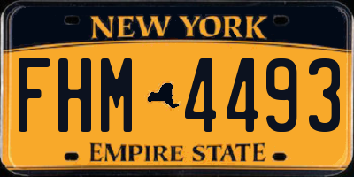 NY license plate FHM4493