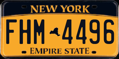 NY license plate FHM4496