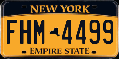 NY license plate FHM4499