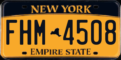 NY license plate FHM4508
