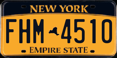 NY license plate FHM4510