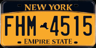 NY license plate FHM4515