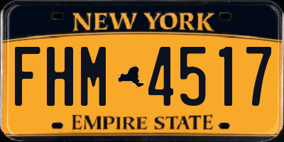 NY license plate FHM4517