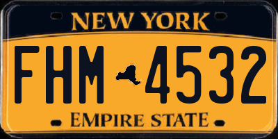 NY license plate FHM4532