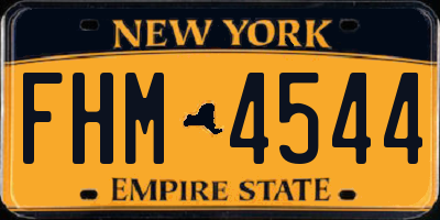 NY license plate FHM4544