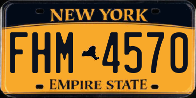 NY license plate FHM4570