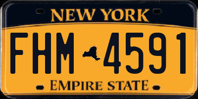 NY license plate FHM4591